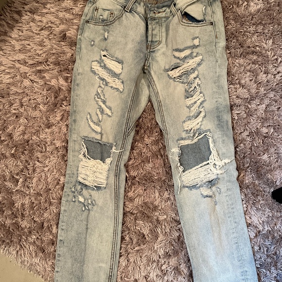 One By One Teaspoon X Lonely Boys Baggy Skater Jeans Ripped Jeans 25 Distressed - Picture 1 of 3
